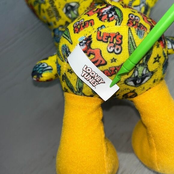 Looney Tunes Sticker Bomb Tweety Bird Stuffed Animal Plush Toy 9" made in USA - Picture 10 of 16